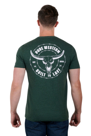 Mens Walker SS Tee XS Green Marle
