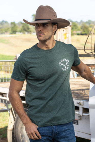 Mens Walker SS Tee XS Green Marle