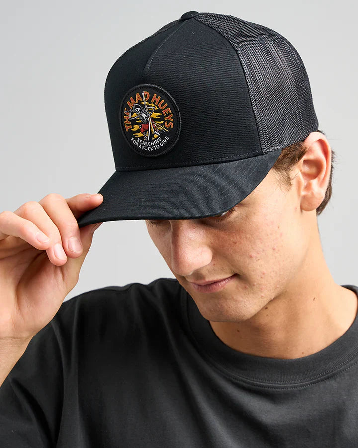 TMH SEARCHING FOR SOME FKS | TWILL TRUCKER - BLACK - TheSquarePeg