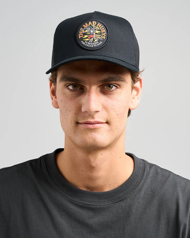 TMH SEARCHING FOR SOME FKS | TWILL TRUCKER - BLACK - TheSquarePeg