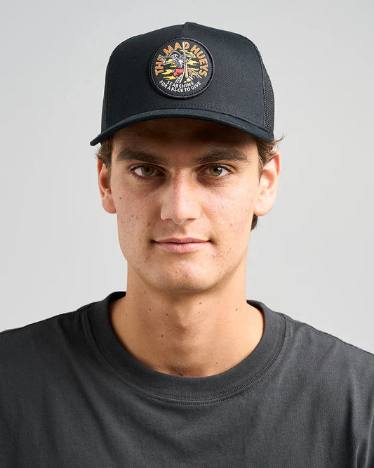TMH SEARCHING FOR SOME FKS | TWILL TRUCKER - BLACK - TheSquarePeg