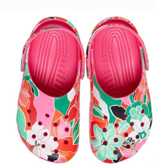 Crocs Kids Classic Woodcut Floral Clog