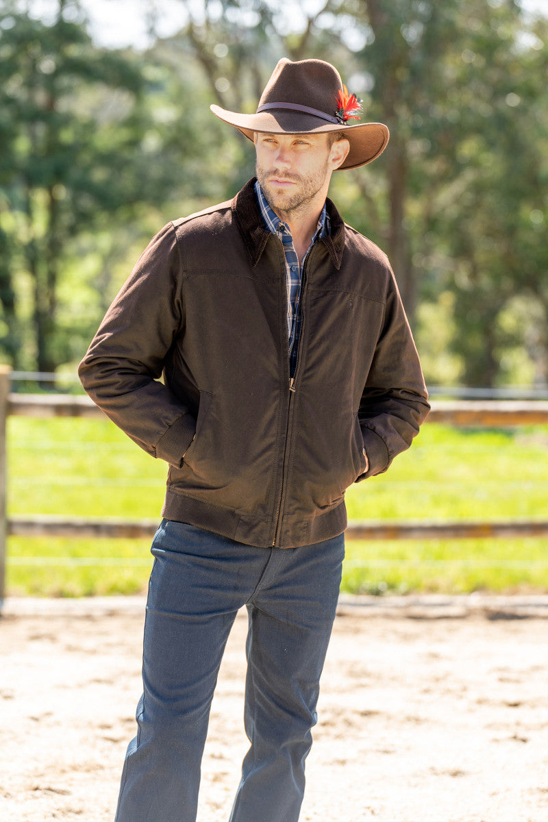 Thomas Cook Mens Oilskin Bomber Jacket - Size XL