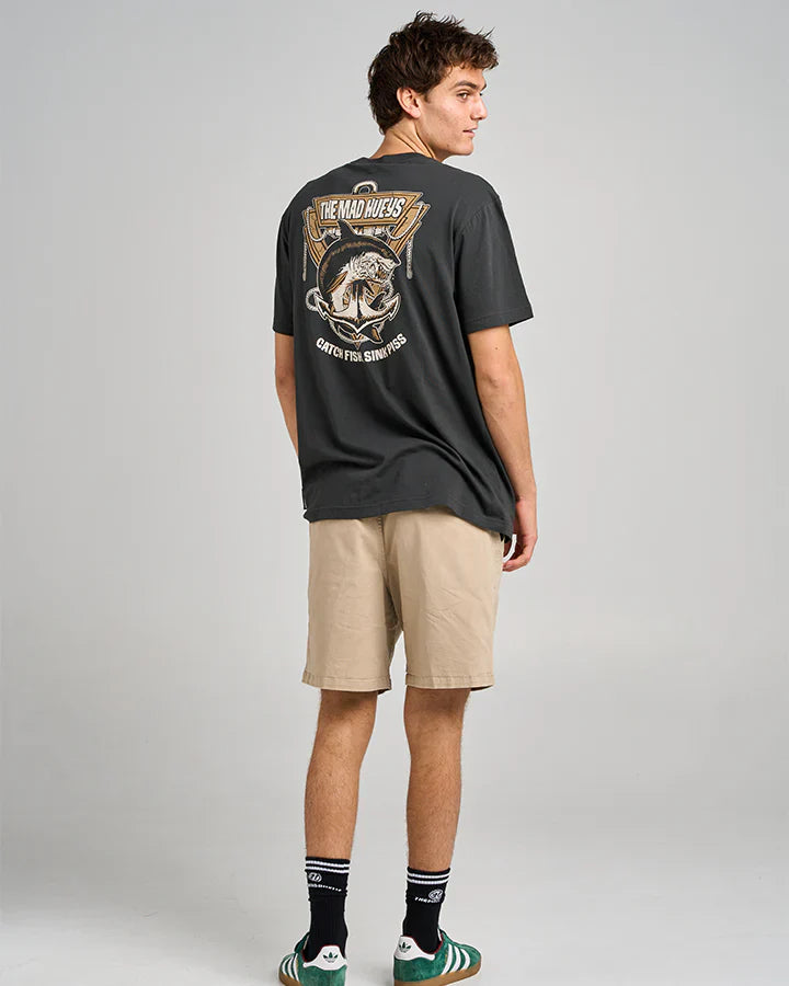 TMH ANCHOR SHARK | SS TEE - VINTAGE BLACK