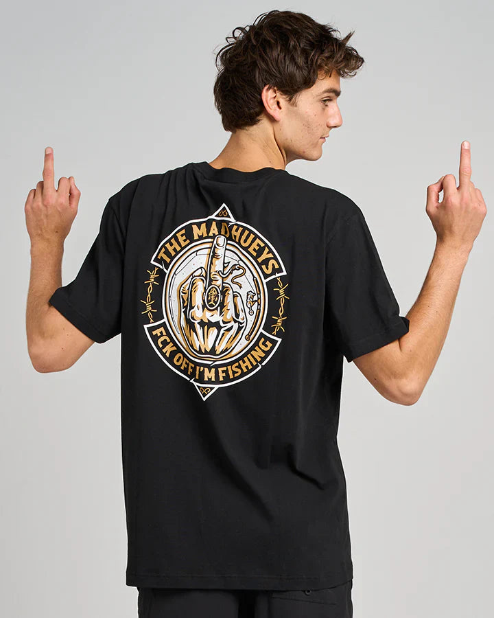 TMH FK OFF FISH ON | SS TEE - BLACK