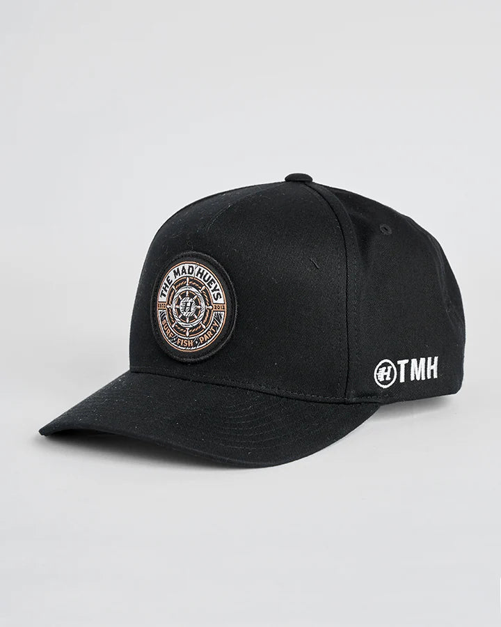 TMH HUEYS SHIP WHEEL | TWILL SNAPBACK - BLACK - TheSquarePeg