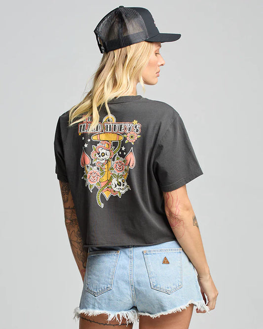 TMH SKULL TATTOO | WOMENS CROP SS TEE