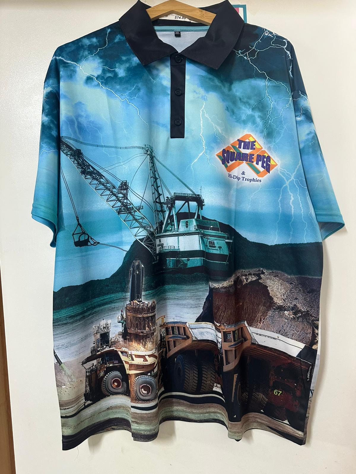 TSP Fishing Shirt Blue Short Sleeve - CQ - TheSquarePeg