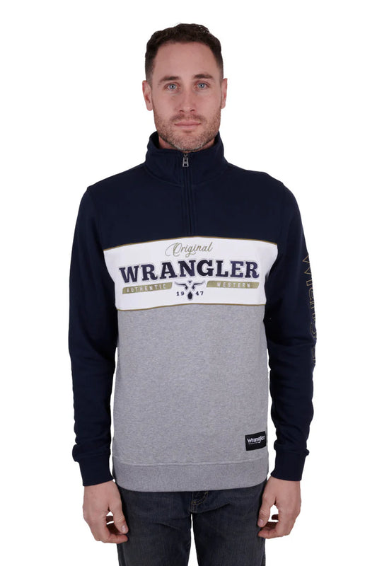 Wrangler Mens Edward 1/4 Zip Pullover XS