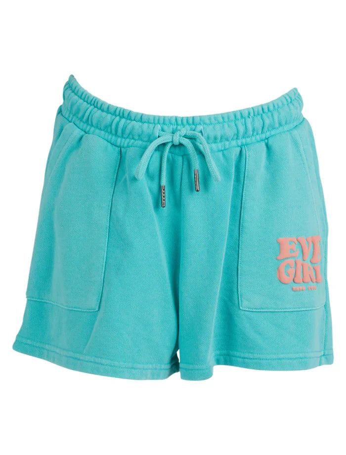 Eve Girl Aths Fleece Short Blue - TheSquarePeg