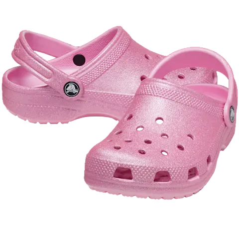 Crocs Toddler Classic Glitter Clog - TheSquarePeg