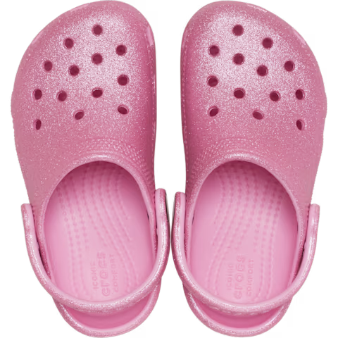 Crocs Toddler Classic Glitter Clog - TheSquarePeg