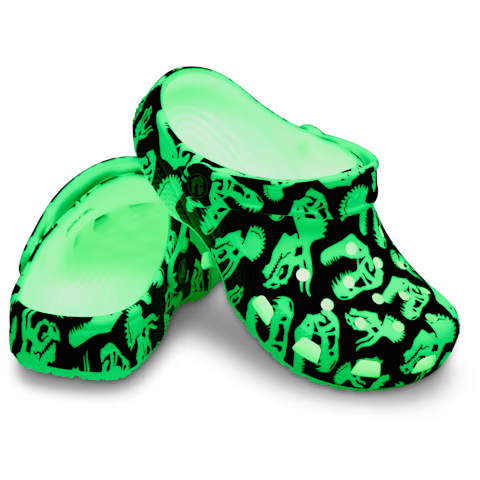 Crocs Toddler Classic Glow Dino Clog - TheSquarePeg