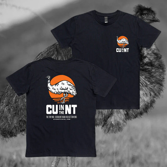 CU in the NT Black Emu - Double Sided - Tee - Size M