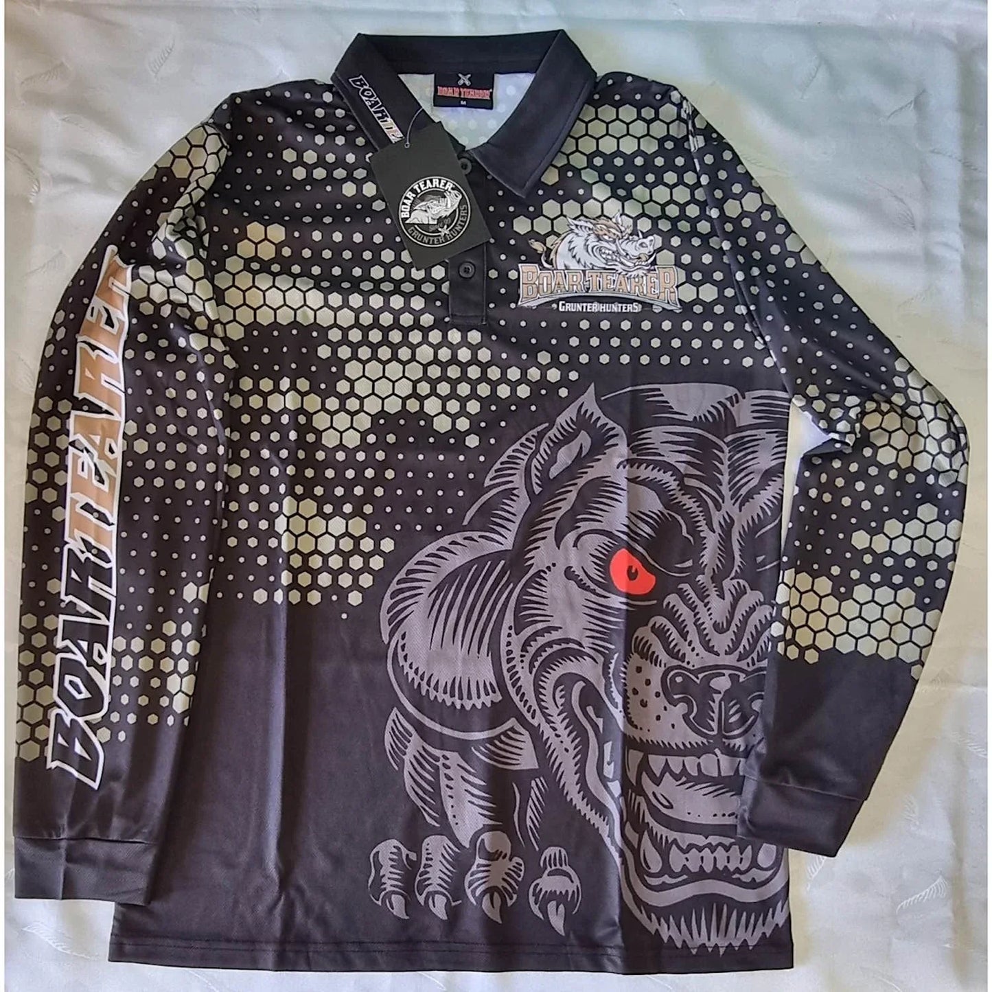Boar Tearer Narrabri Long Sleeve Tee - Black - Size 3XL