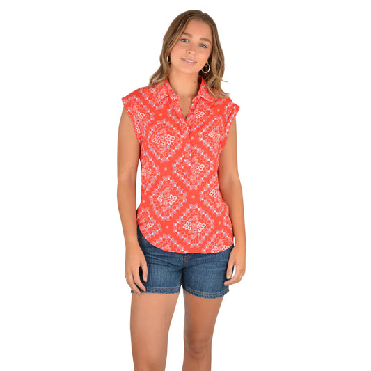 Wrangler Jennie Print S/Less Shirt L 10