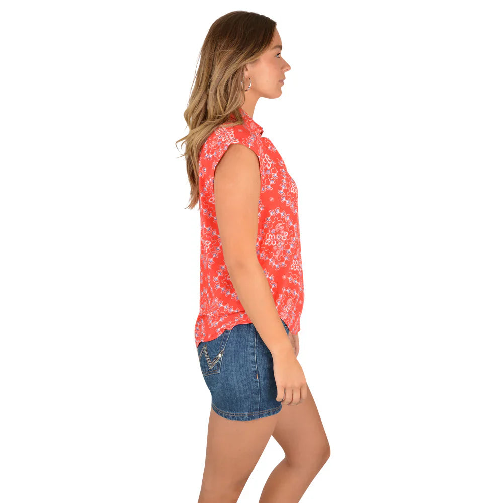 Wrangler Jennie Print S/Less Shirt L 10