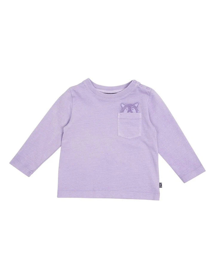 Animal Crackers Raffael L/S Tee Purple Baby - TheSquarePeg